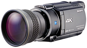 SONY FDR-AX55 4Kビデオカメラ用レイノックス高品位コンバージョンレンズ